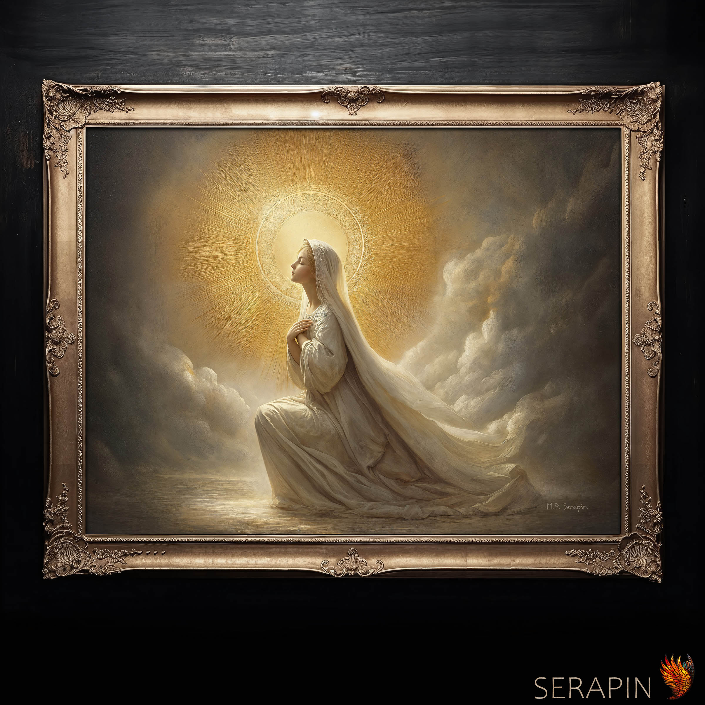 Adoro Te Devote — original Catholic art by M.P. Serapin