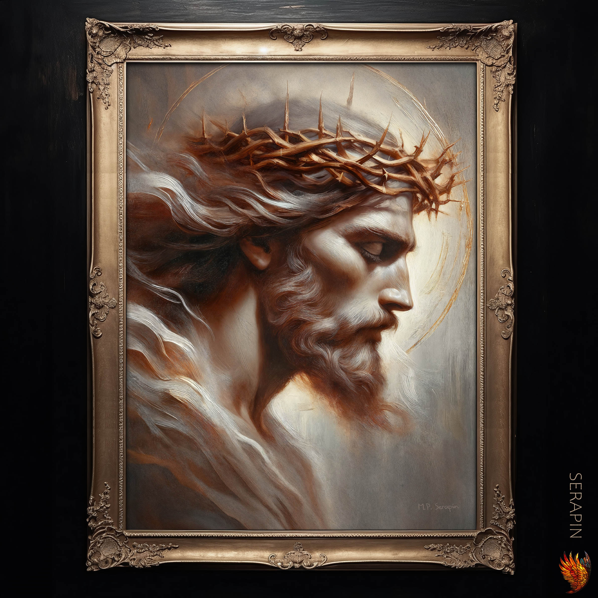 Christus Vincit — original Catholic art by M.P. Serapin