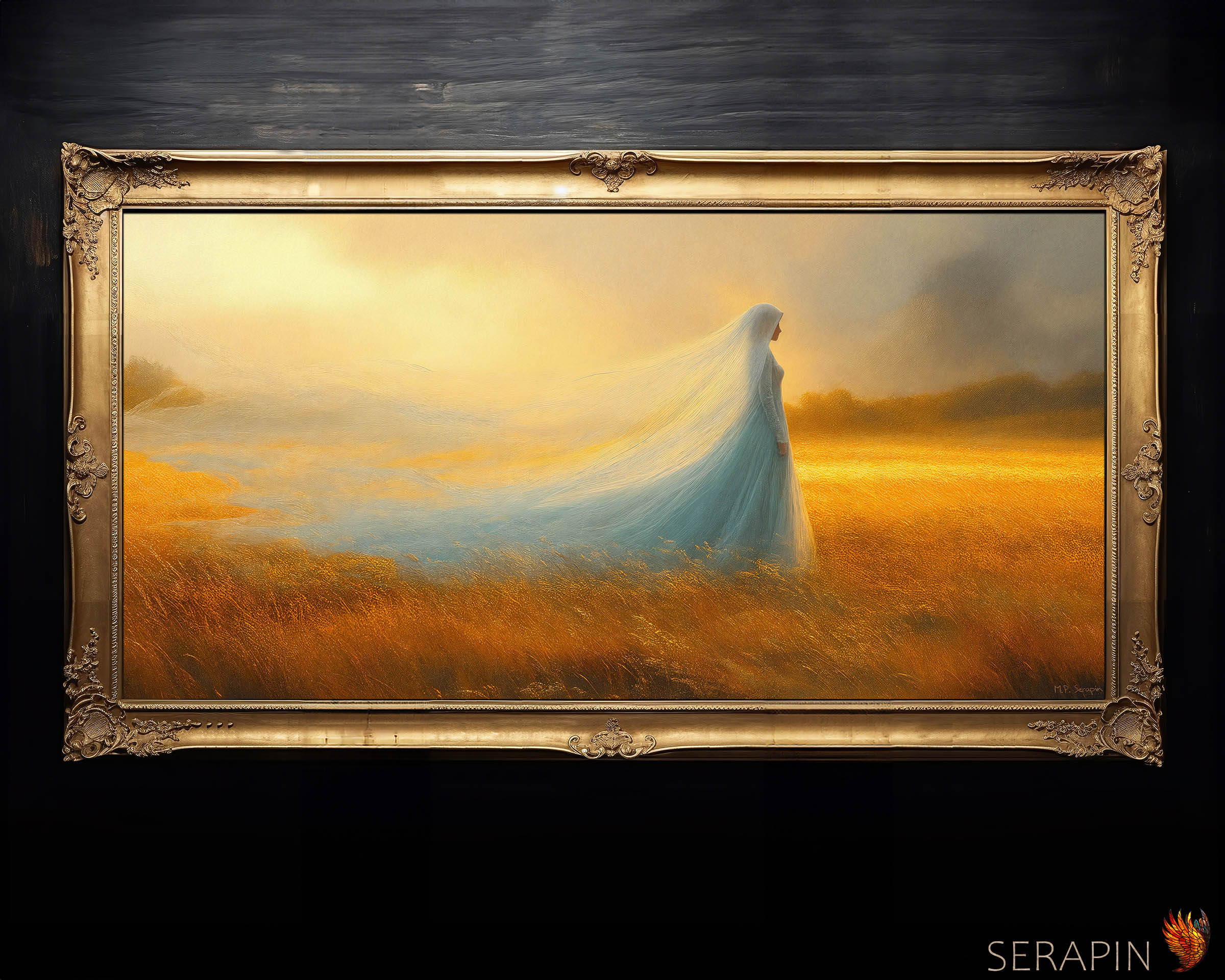 Heavenly Betrothal — original Catholic art by M.P. Serapin