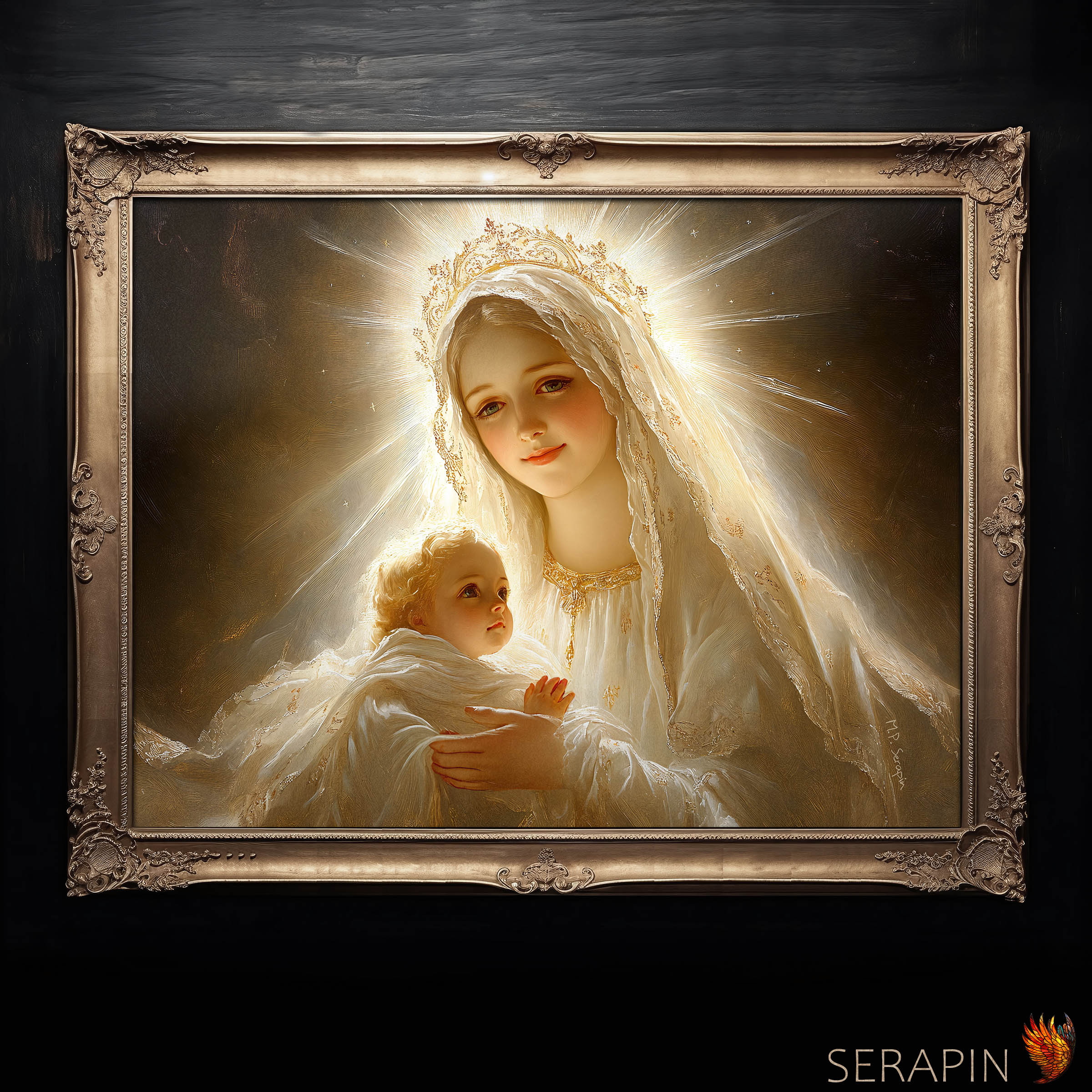 Madonna and Child - Marian Art — original Catholic art by M.P. Serapin