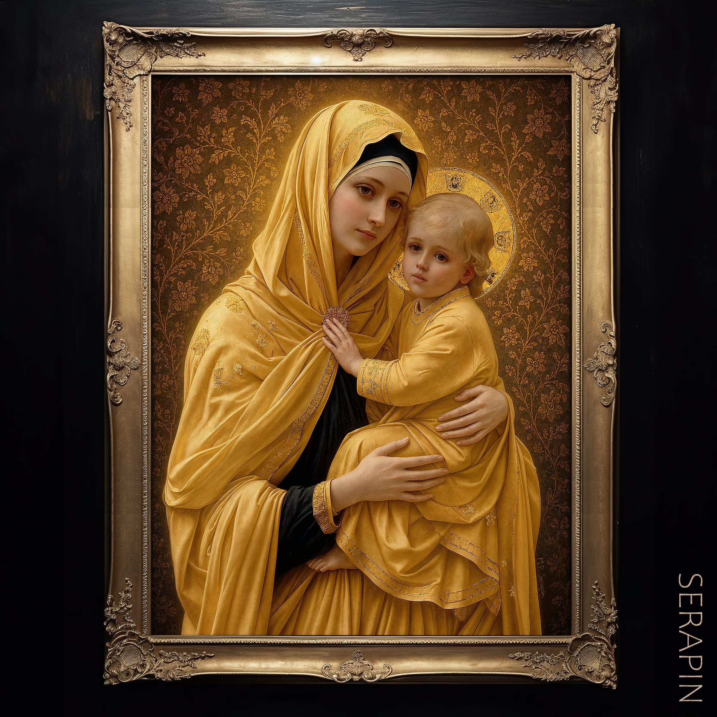 Madonna and Child 5 — original Catholic art by M.P. Serapin