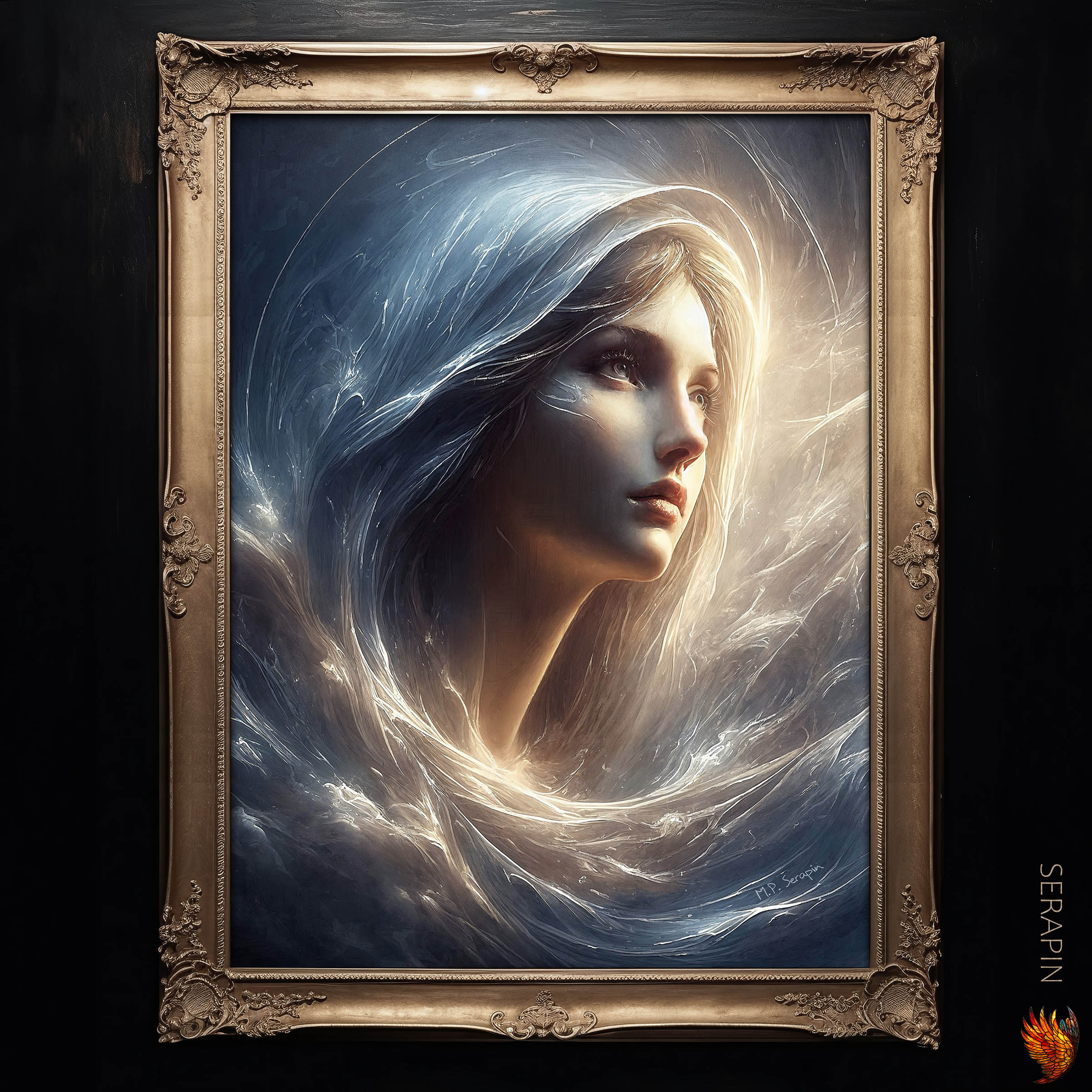 Mother of Divine Grace — original Catholic art by M.P. Serapin