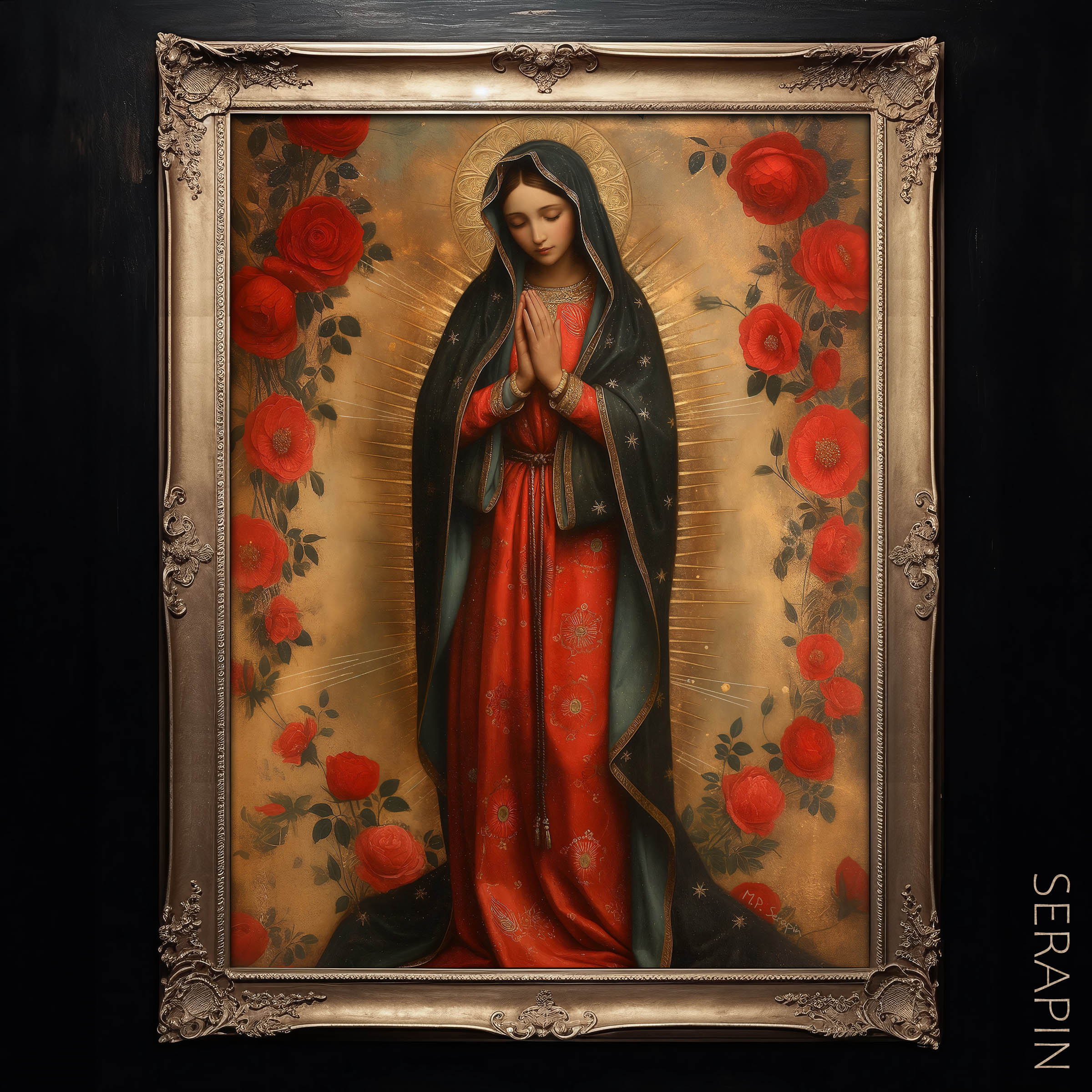 Our Lady of Guadalupe - Virgen De Guadalupe — original Catholic art by M.P. Serapin