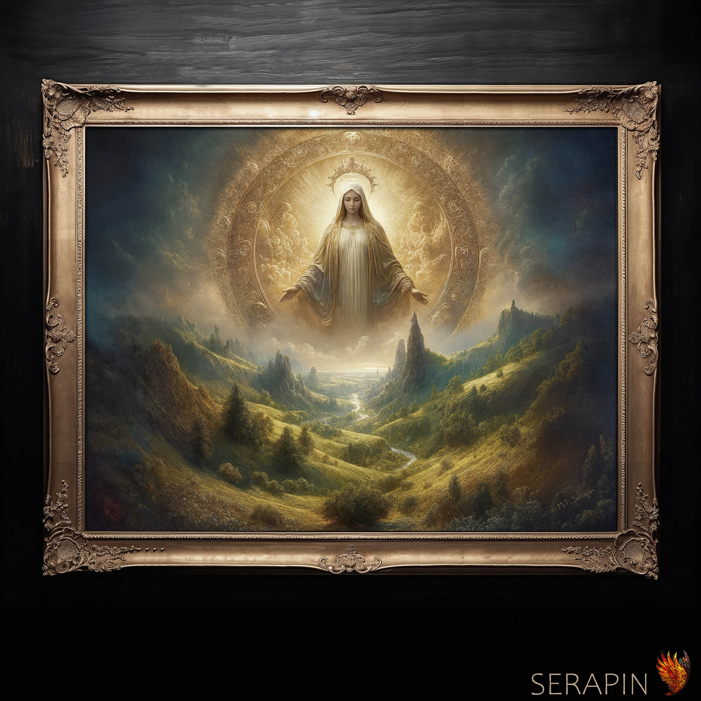 Queen of Creation - Landscape — original Catholic art by M.P. Serapin