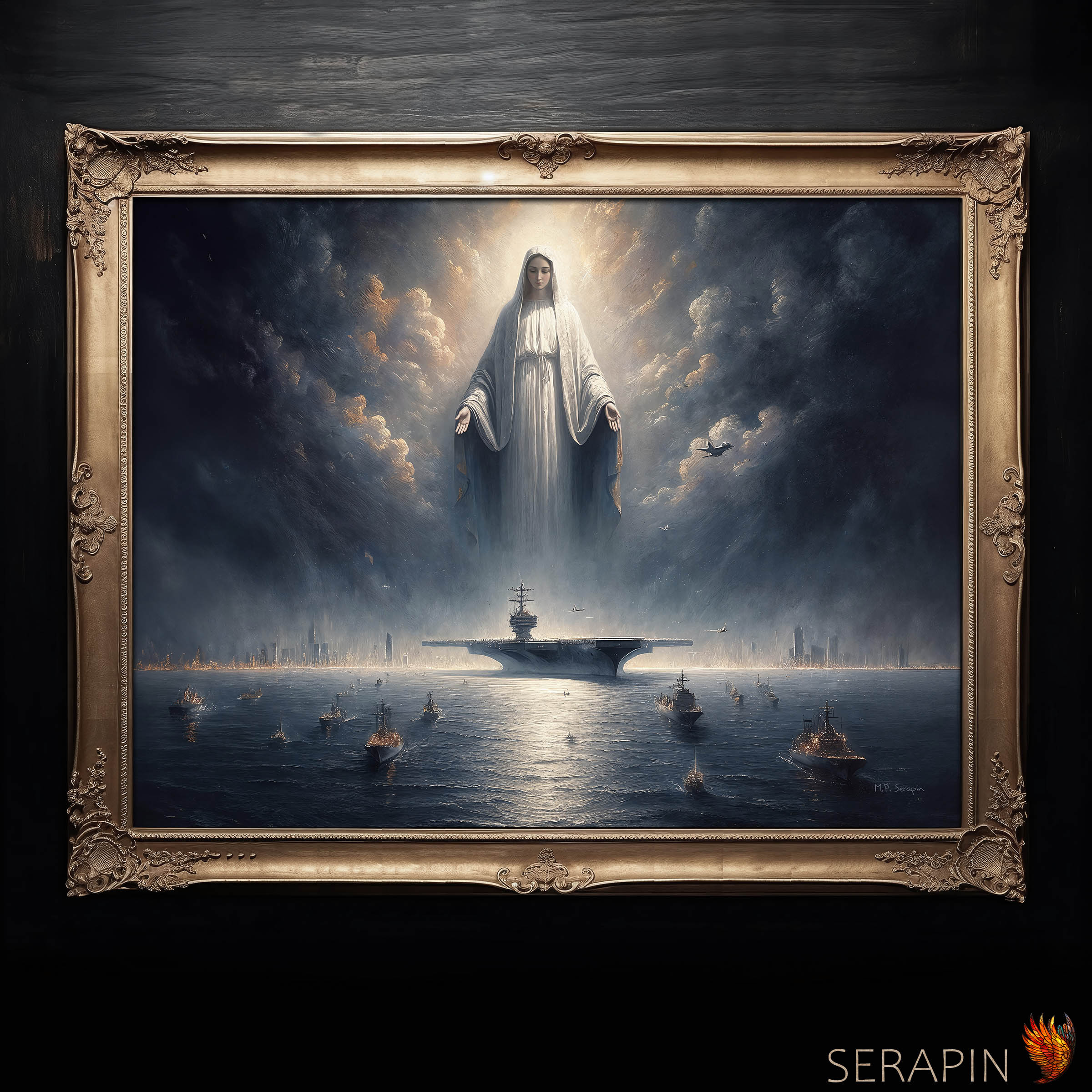 Stella Maris - Navy — original Catholic art by M.P. Serapin