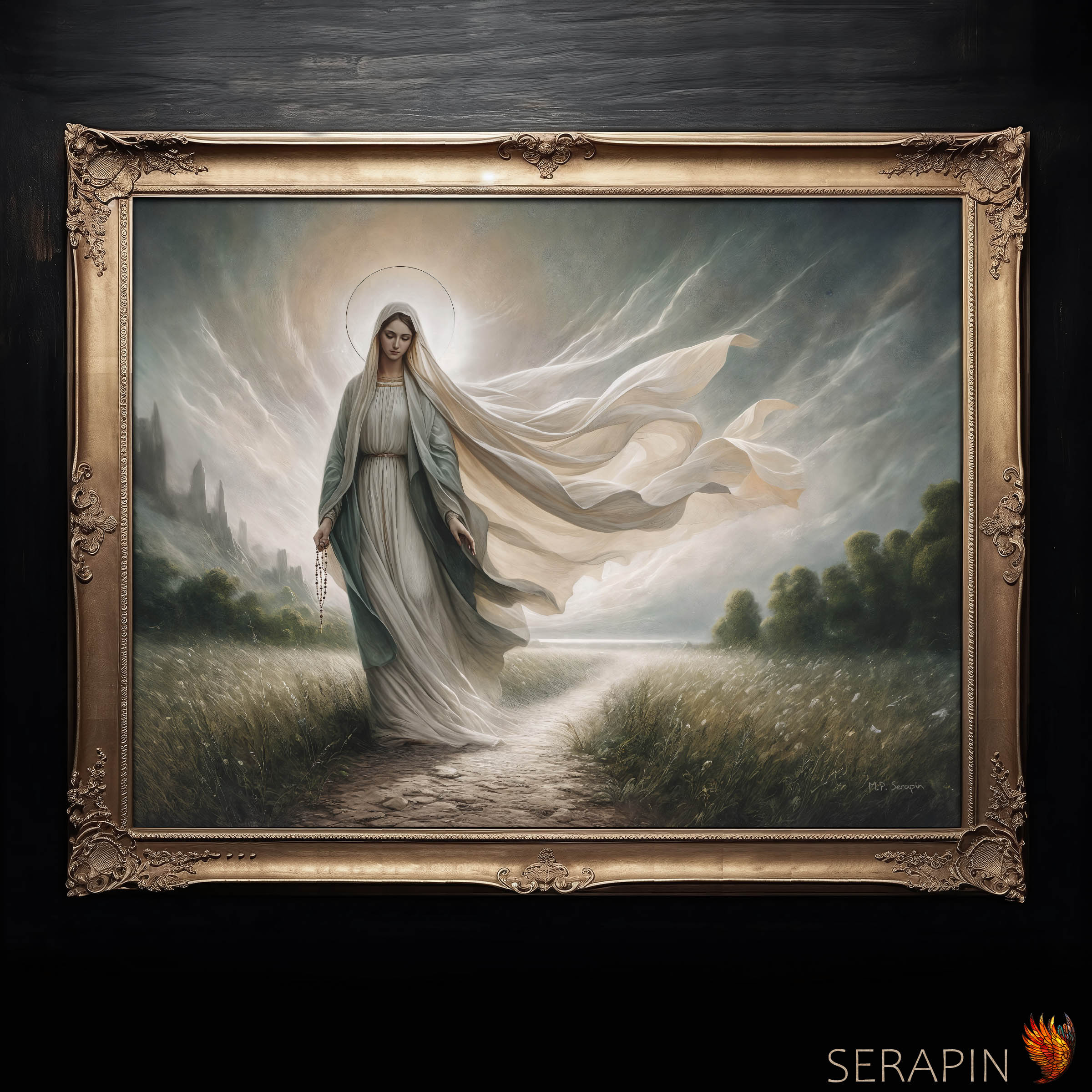 Via Maria — original Catholic art by M.P. Serapin