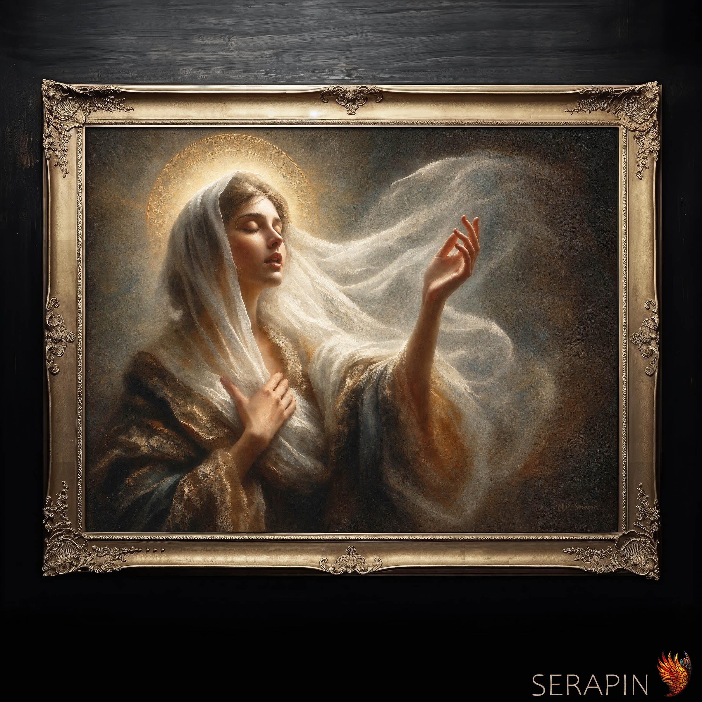 Who Sings Prays Twice — original Catholic art by M.P. Serapin